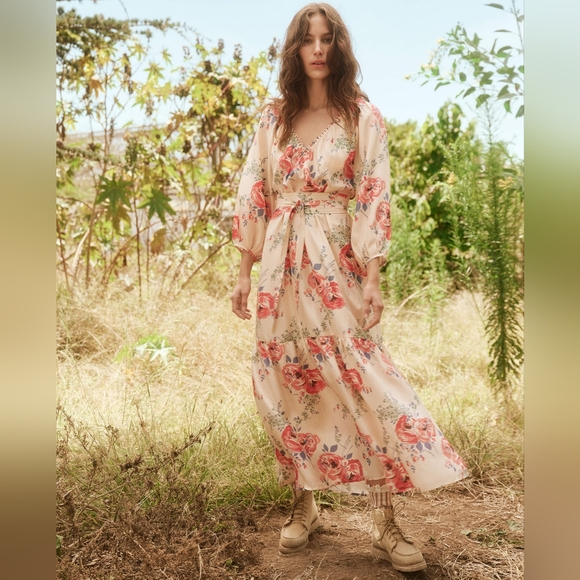 NWT The GREAT. The Vestige dress in echo rose print, designer 1 (small) - Picture 2 of 16